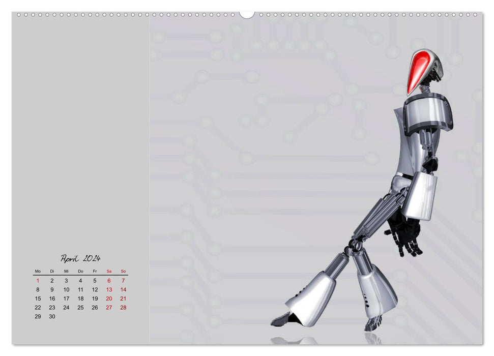 The future. Robots, Androids and Cyborgs (CALVENDO Premium Wall Calendar 2024) 