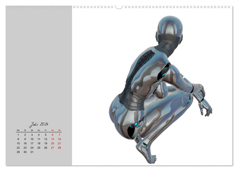 Die Zukunft. Roboter, Androiden und Cyborgs (CALVENDO Premium Wandkalender 2024)