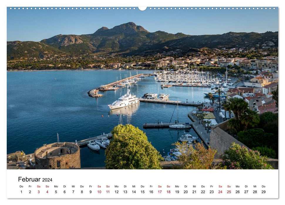 Corsica - The Beautiful in the Mediterranean (CALVENDO Premium Wall Calendar 2024) 