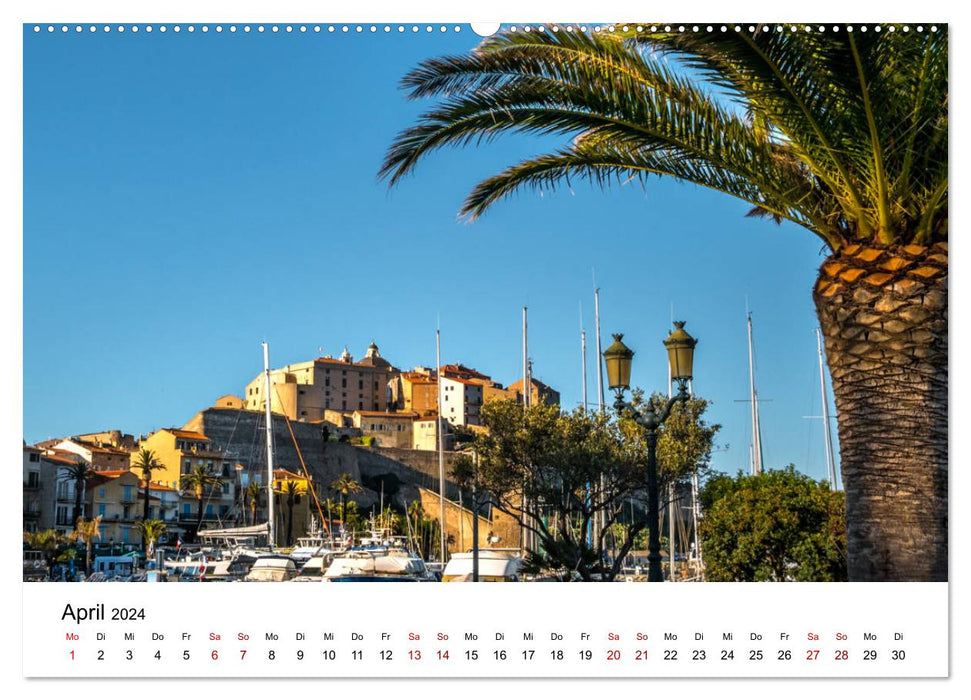 Corsica - The Beautiful in the Mediterranean (CALVENDO Premium Wall Calendar 2024) 