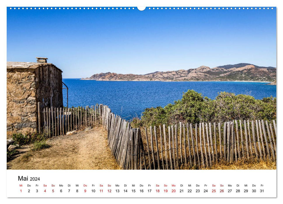 Corsica - The Beautiful in the Mediterranean (CALVENDO Premium Wall Calendar 2024) 