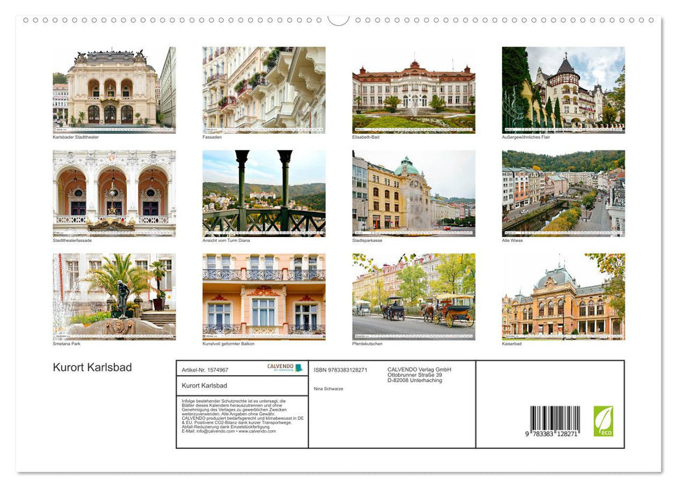 Karlovy Vary Health Resort (CALVENDO Premium Wall Calendar 2024) 