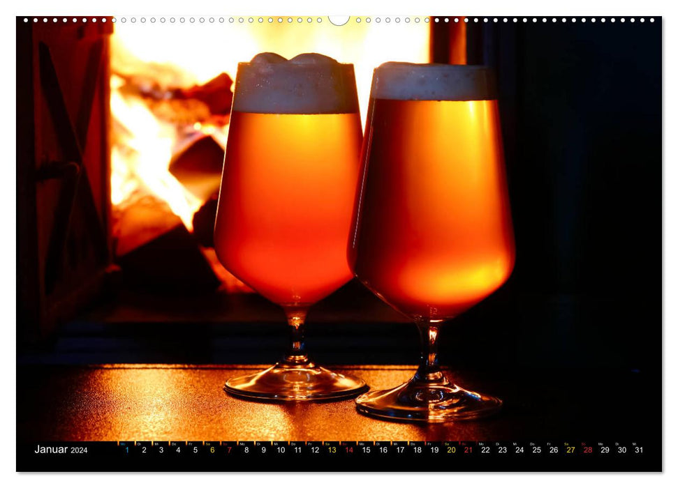 Biergenuss zu jeder Jahreszeit (CALVENDO Premium Wandkalender 2024)