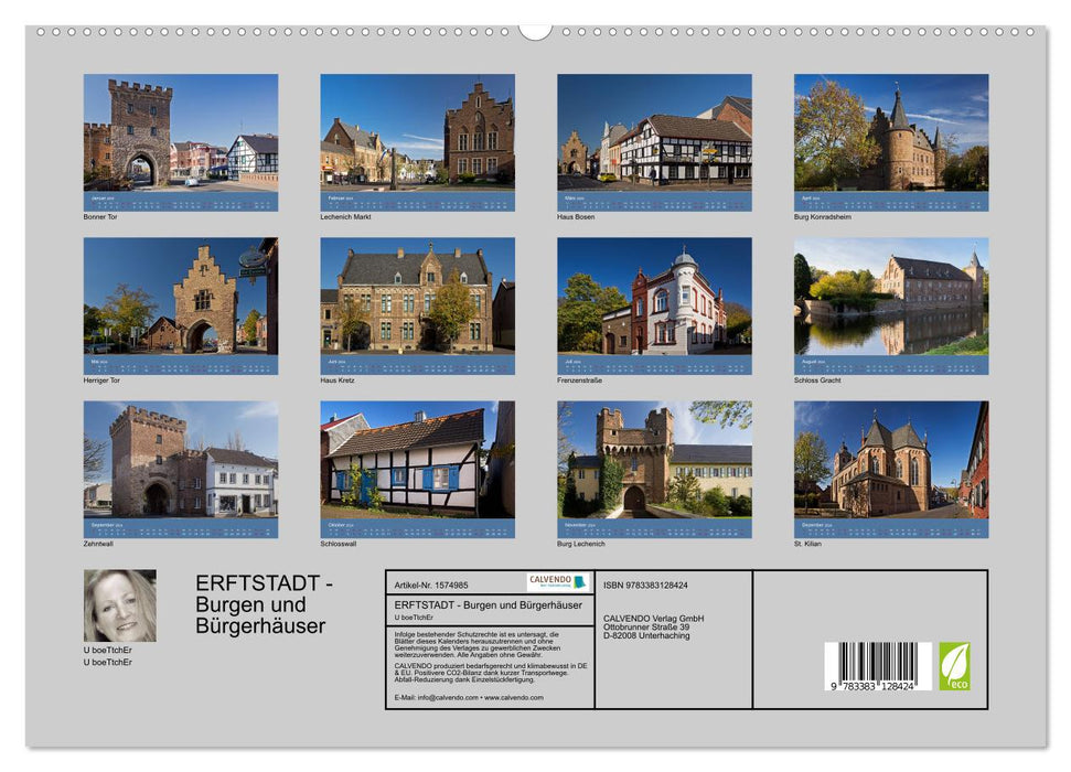 ERFTSTADT - Burgen und Bürgerhäuser (CALVENDO Premium Wandkalender 2024)