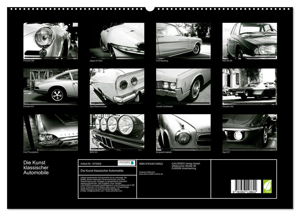 The art of classic automobiles (CALVENDO Premium Wall Calendar 2024) 