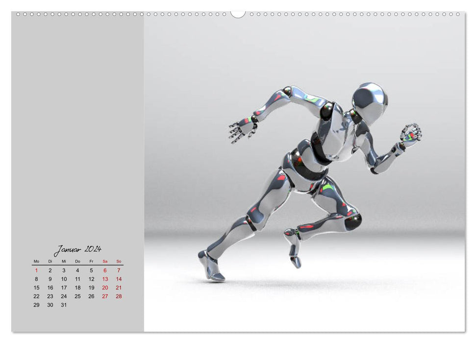 Die Zukunft. Roboter, Androiden und Cyborgs (CALVENDO Wandkalender 2024)