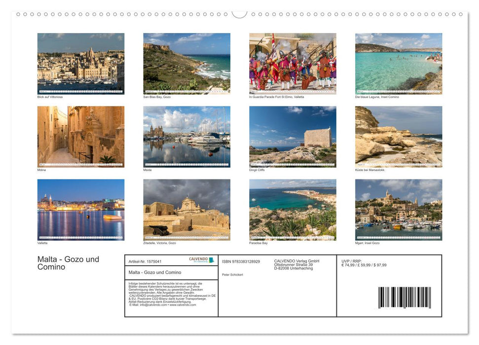 Malta - Gozo und Comino (CALVENDO Premium Wandkalender 2024)