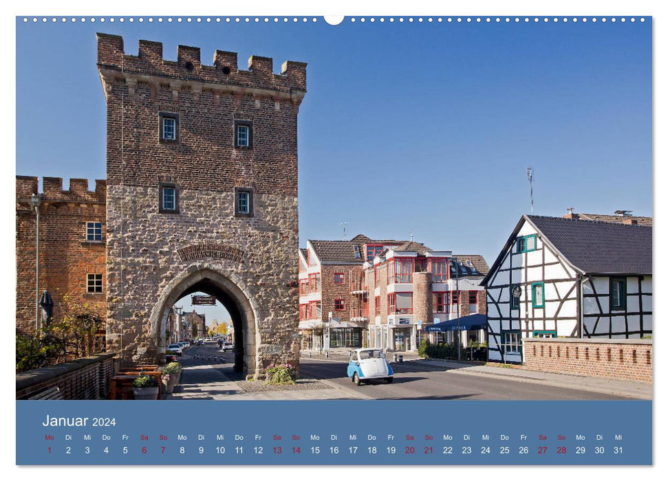 ERFTSTADT - Burgen und Bürgerhäuser (CALVENDO Wandkalender 2024)