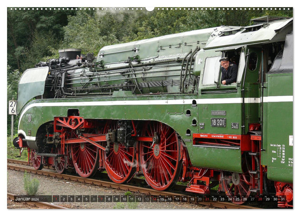 Sous la vapeur - Romance ferroviaire d'une époque révolue (Calendrier mural CALVENDO Premium 2024) 