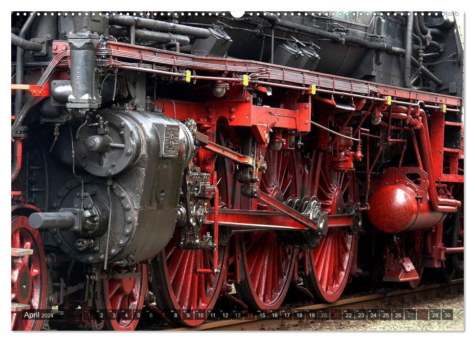 Sous la vapeur - Romance ferroviaire d'une époque révolue (Calendrier mural CALVENDO Premium 2024) 