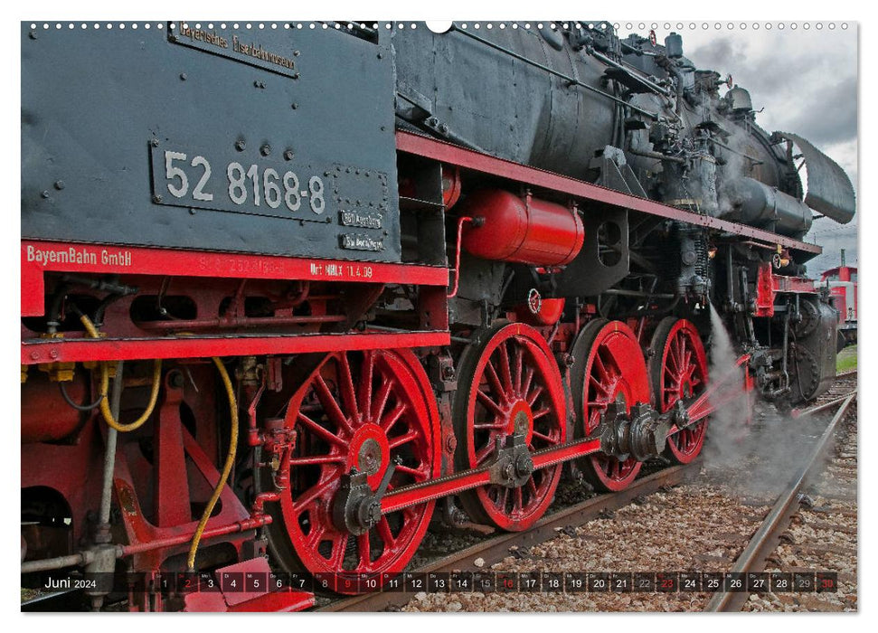 Sous la vapeur - Romance ferroviaire d'une époque révolue (Calendrier mural CALVENDO Premium 2024) 