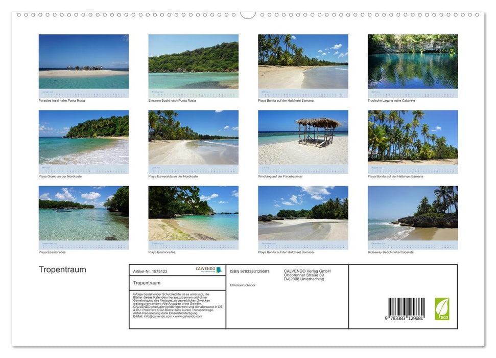 Tropentraum - Impressionen aus der Dominikanischen Republik (CALVENDO Premium Wandkalender 2024)