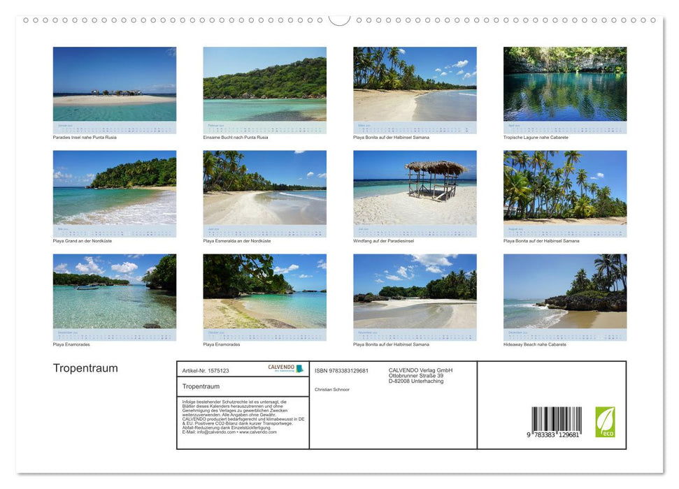 Tropical dream - impressions from the Dominican Republic (CALVENDO Premium wall calendar 2024) 