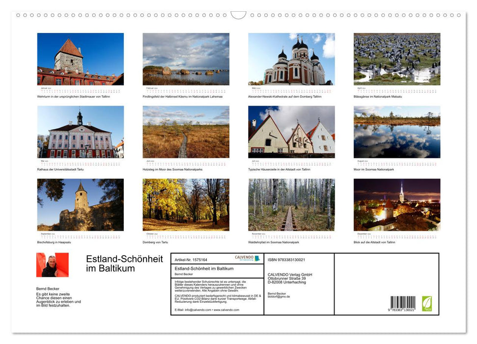 Estonia - Picturesque beauty in the Baltics (CALVENDO wall calendar 2024) 