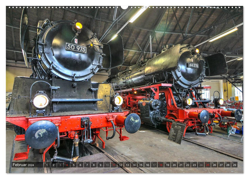 Sous la vapeur - Romance ferroviaire d'une époque révolue (Calendrier mural CALVENDO 2024) 