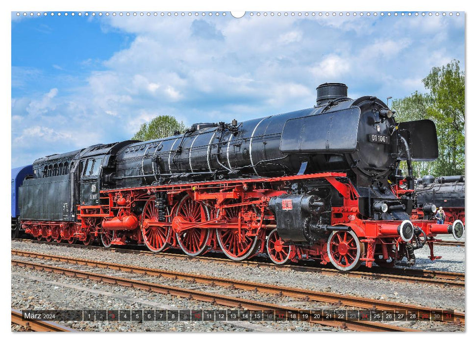 Sous la vapeur - Romance ferroviaire d'une époque révolue (Calendrier mural CALVENDO 2024) 