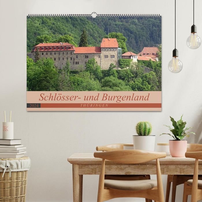 Schlösser- und Burgenland Thüringen (CALVENDO Wandkalender 2024)