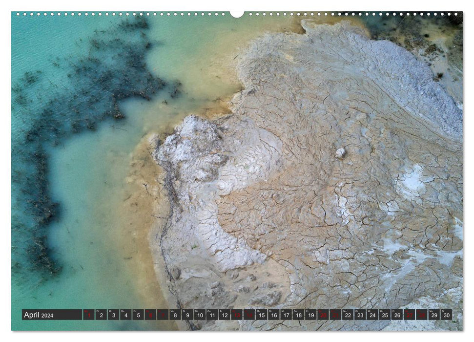 Nature as Art - Clay Pits from Above (CALVENDO Premium Wall Calendar 2024) 