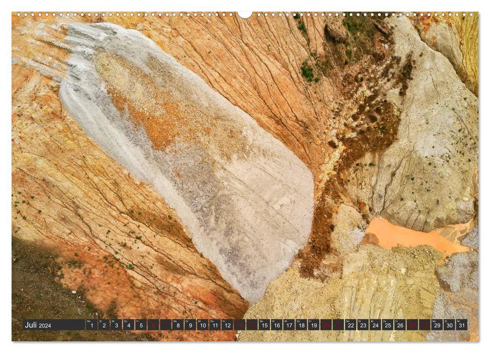 Nature as Art - Clay Pits from Above (CALVENDO Premium Wall Calendar 2024) 