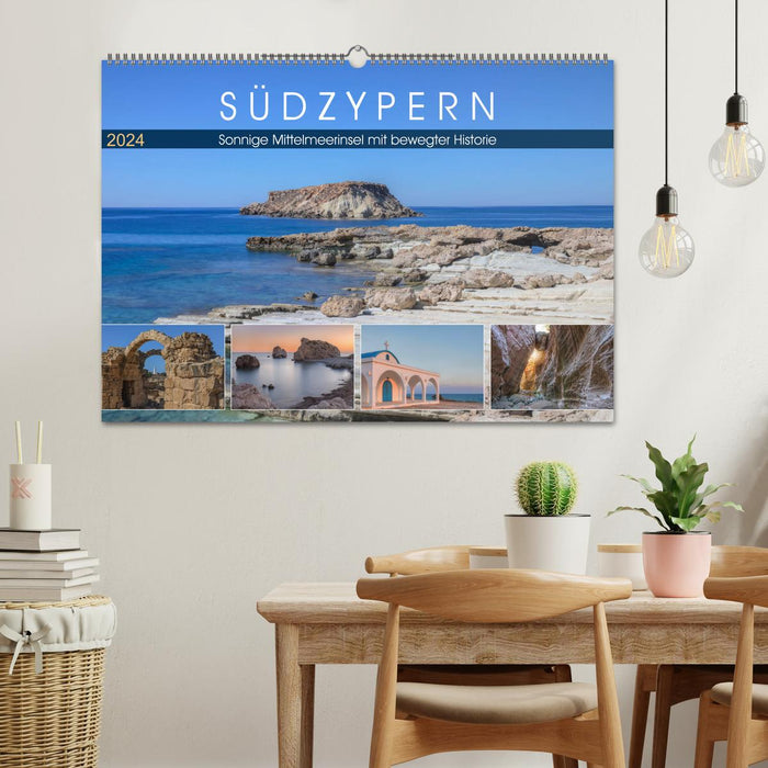 Southern Cyprus, sunny Mediterranean island with an eventful history (CALVENDO wall calendar 2024) 