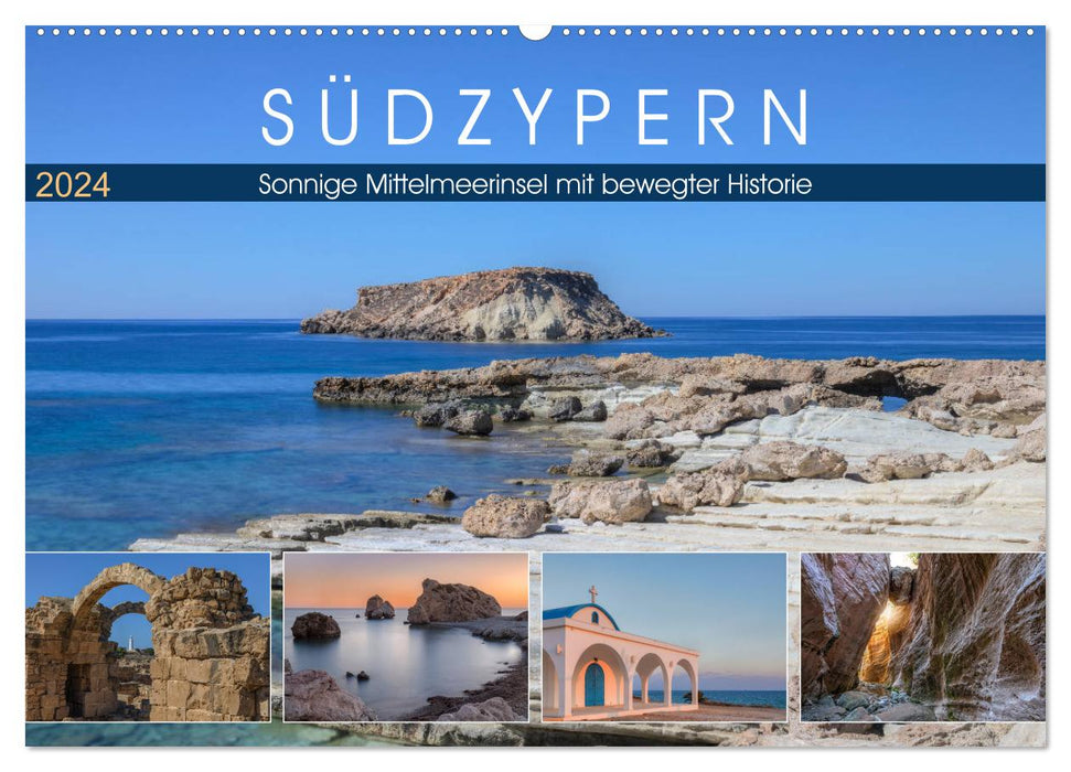 Southern Cyprus, sunny Mediterranean island with an eventful history (CALVENDO wall calendar 2024) 