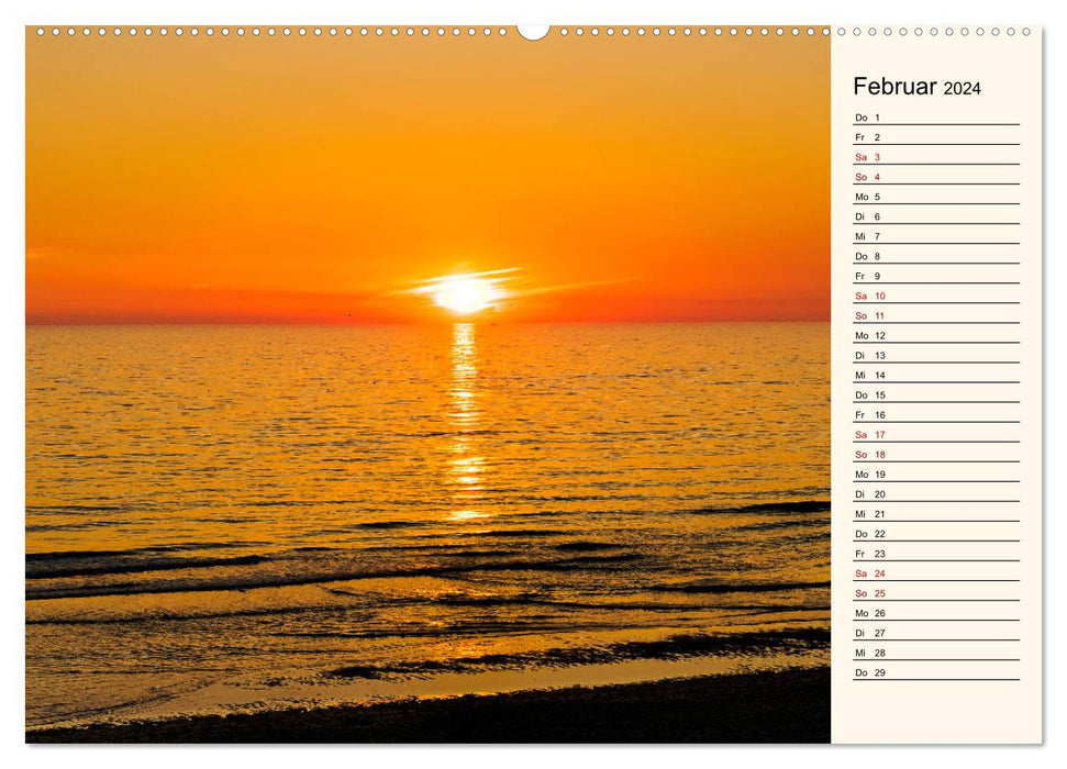 Langeoog birthday calendar (CALVENDO Premium wall calendar 2024) 