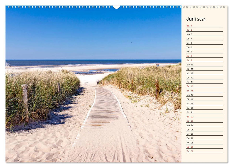 Langeoog birthday calendar (CALVENDO Premium wall calendar 2024) 