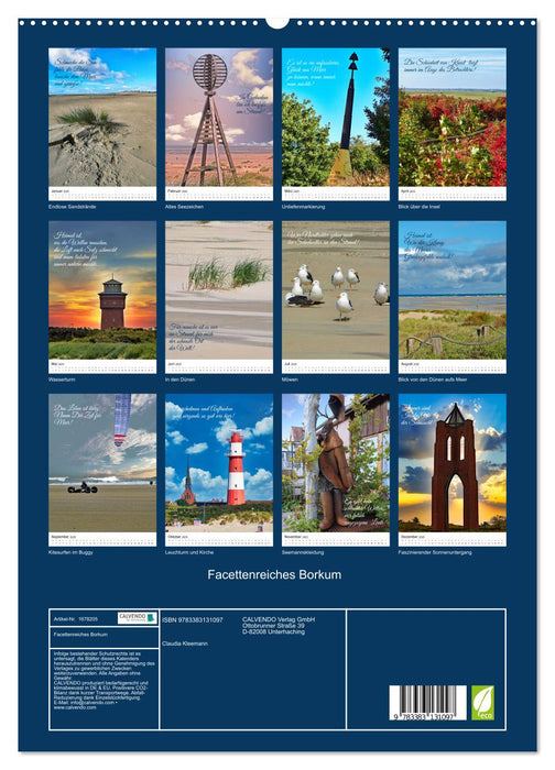 Facettenreiches Borkum (CALVENDO Premium Wandkalender 2025)