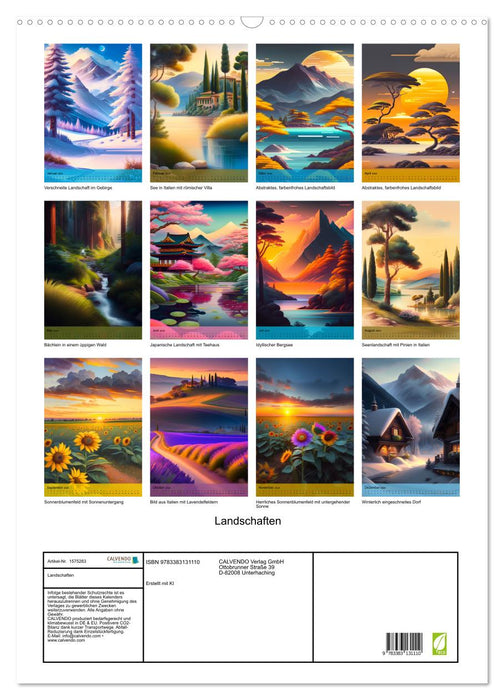 Landscapes creatively designed (CALVENDO wall calendar 2024) 