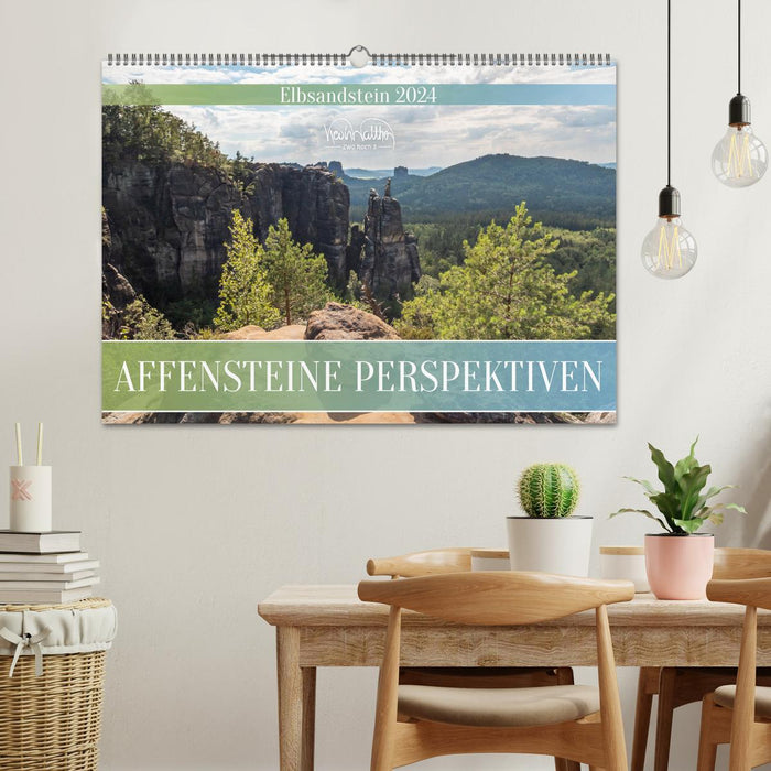 Affensteine Perspektiven - Elbsandstein (CALVENDO Wandkalender 2024)