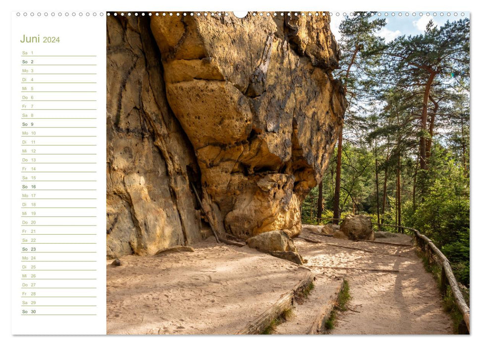 Affensteine ​​Perspectives - Elbe Sandstone (CALVENDO Wall Calendar 2024) 