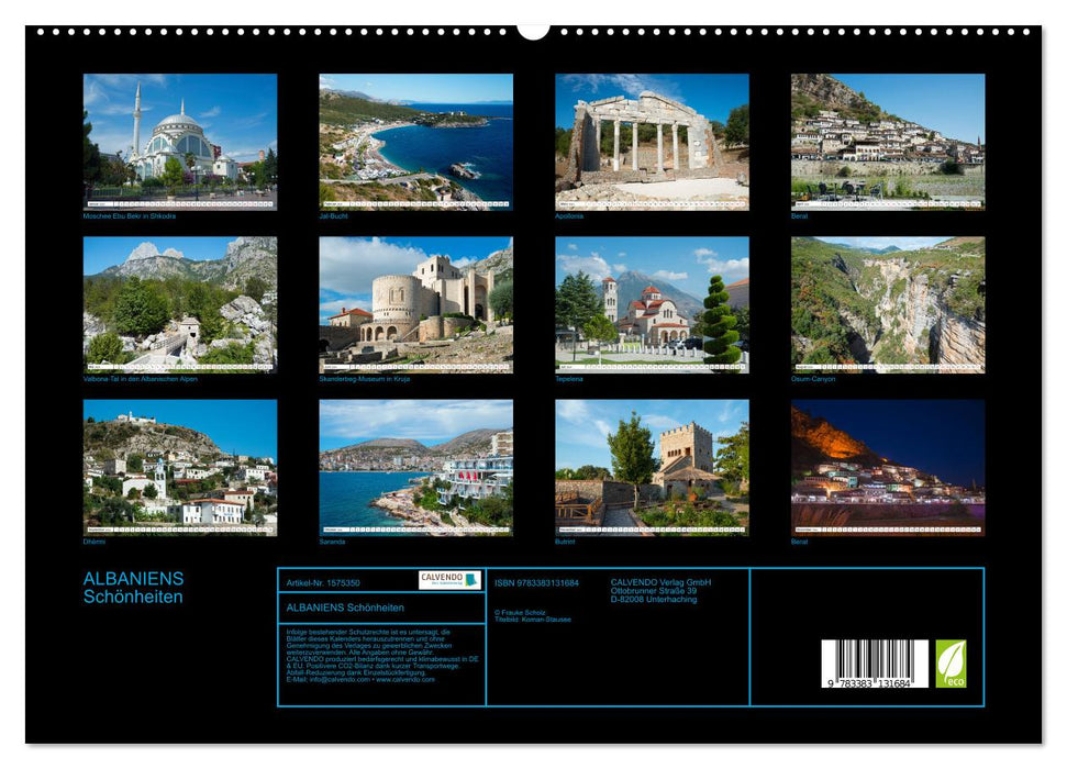 ALBANIENS Schönheiten (CALVENDO Premium Wandkalender 2024)