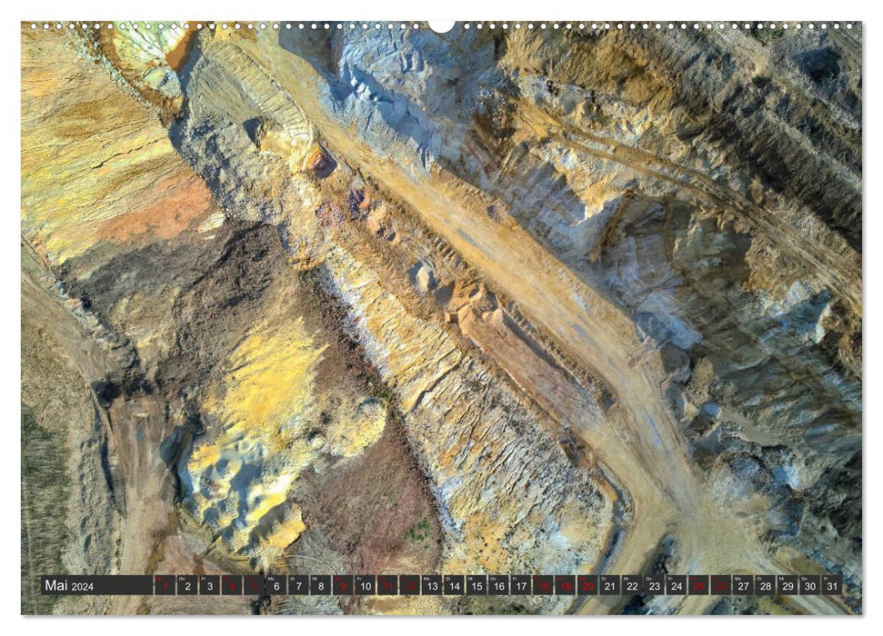 Nature as Art - clay pits from above (CALVENDO wall calendar 2024) 