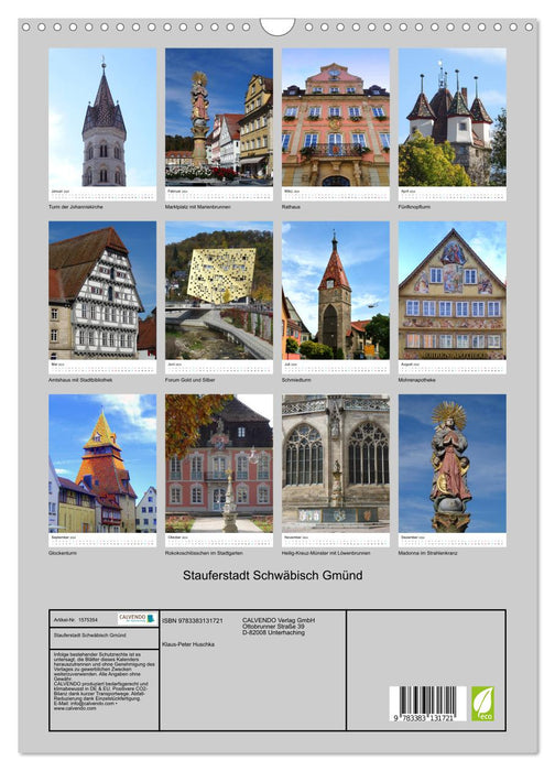 Stauferstadt Schwäbisch Gmünd (CALVENDO Wandkalender 2024)