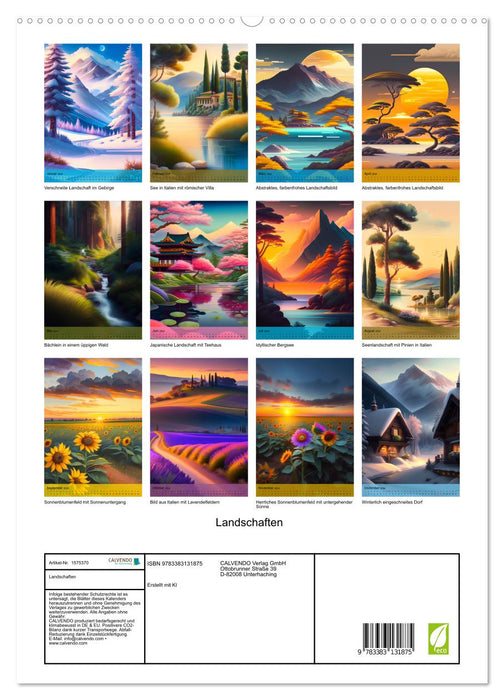 Landschaften kreativ gestaltet (CALVENDO Premium Wandkalender 2024)