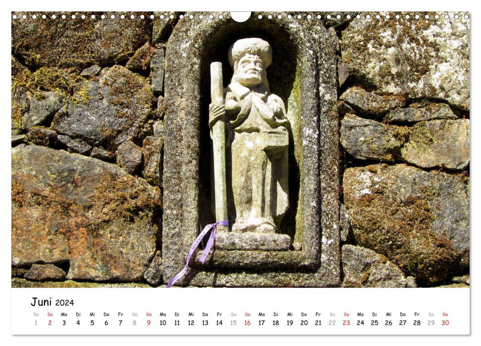 Way of St. James - Camino Portugues Central (CALVENDO wall calendar 2024) 