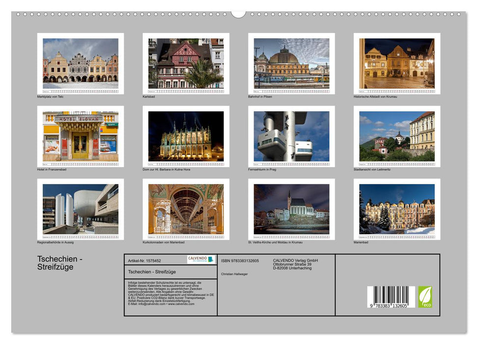 Tschechien - Streifzüge durch faszinierende Kulturlandschaften (CALVENDO Premium Wandkalender 2024)