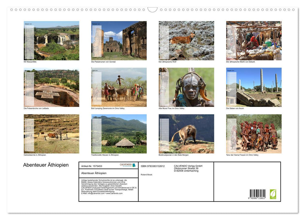 Aventure Ethiopie (calendrier mural CALVENDO 2024) 