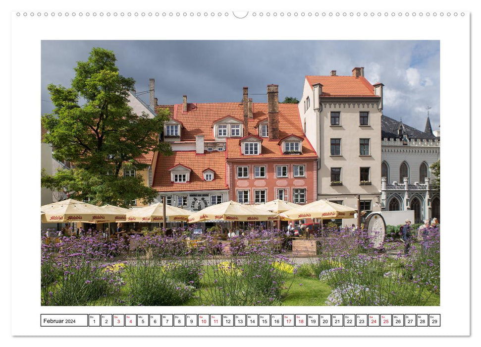 Riga – Mittelalter, Jugendstil, Sozialismus und Moderne (CALVENDO Premium Wandkalender 2024)