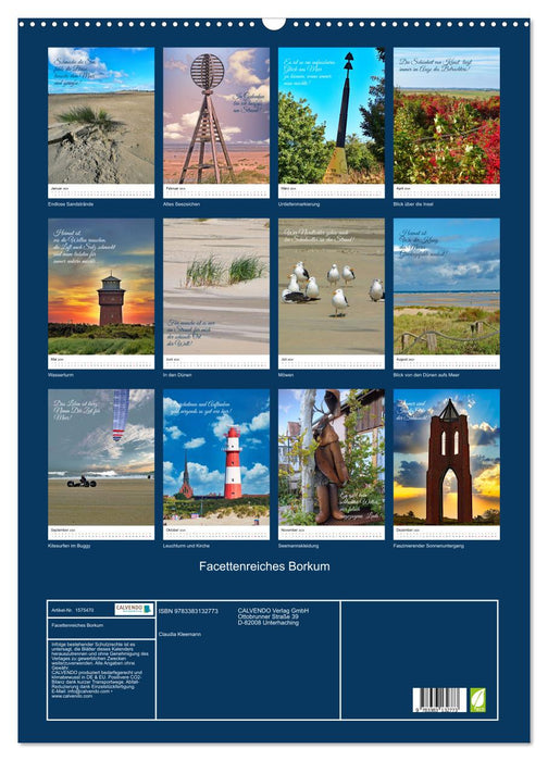 Multifaceted Borkum (CALVENDO wall calendar 2024) 