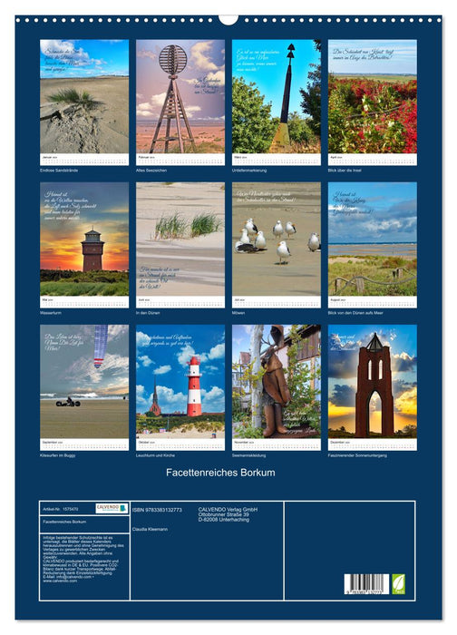 Facettenreiches Borkum (CALVENDO Wandkalender 2024)