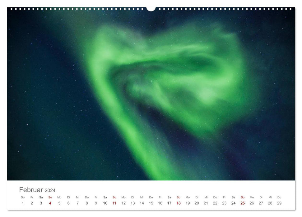 Northern Lights - Magical Nights in Scandinavia (CALVENDO Premium Wall Calendar 2024) 