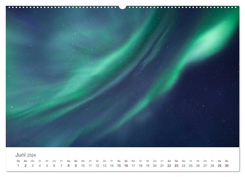 Nordlichter - Magische Nächte in Skandinavien (CALVENDO Premium Wandkalender 2024)