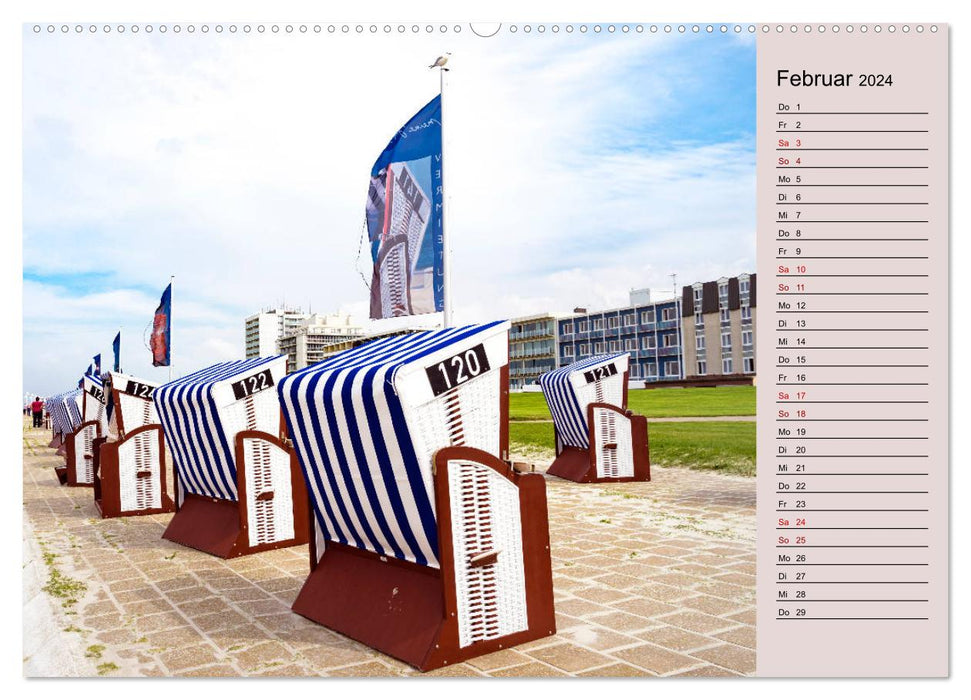 NORDERNEY Geburtstagskalender mit Planerfunktion (CALVENDO Premium Wandkalender 2024)