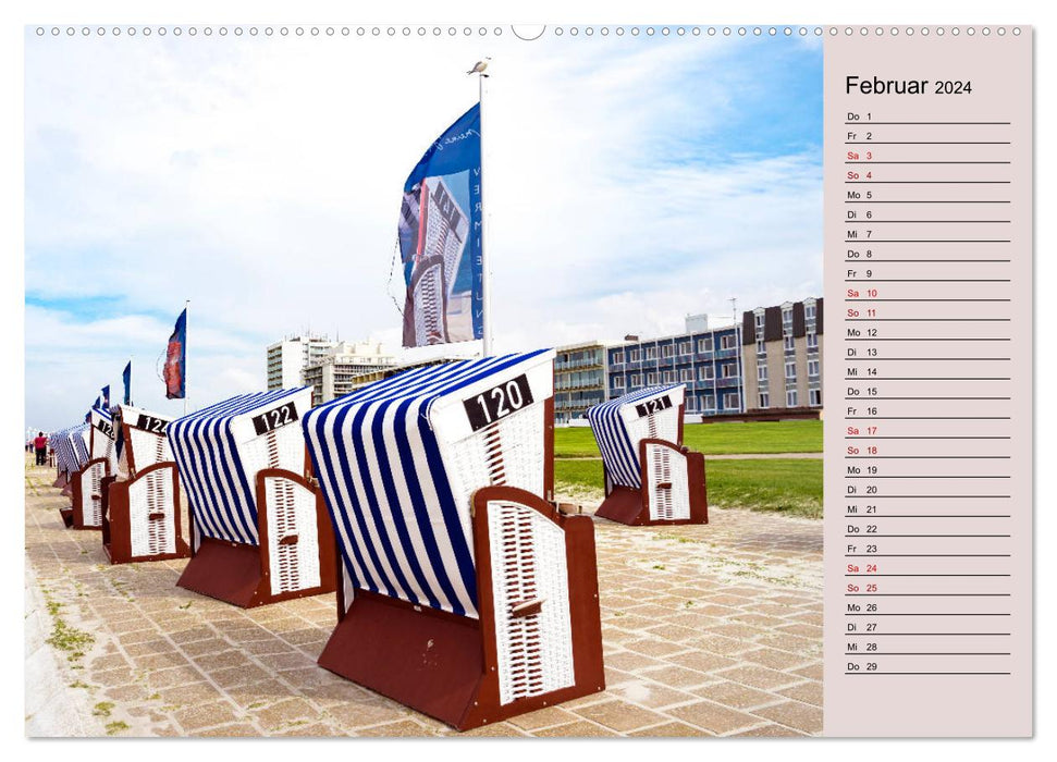 NORDERNEY birthday calendar with planner function (CALVENDO Premium Wall Calendar 2024) 