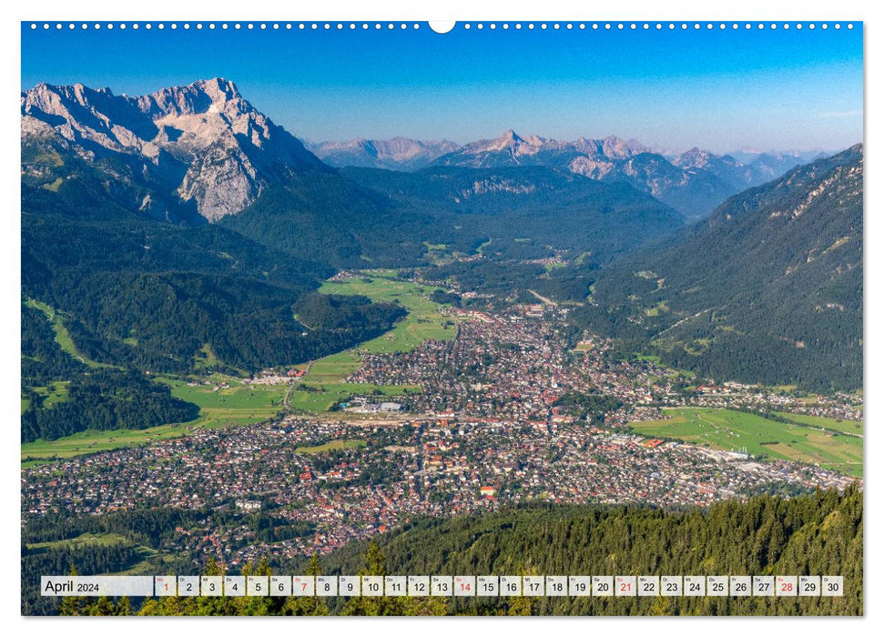 Garmisch-Partenkirchen - Zentrum des Werdenfelser Landes (CALVENDO Premium Wandkalender 2024)