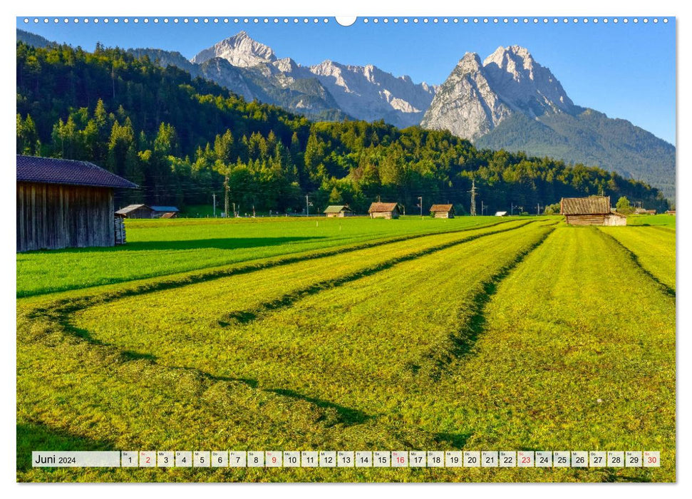 Garmisch-Partenkirchen - Center of Werdenfelser Land (CALVENDO Premium Wall Calendar 2024) 