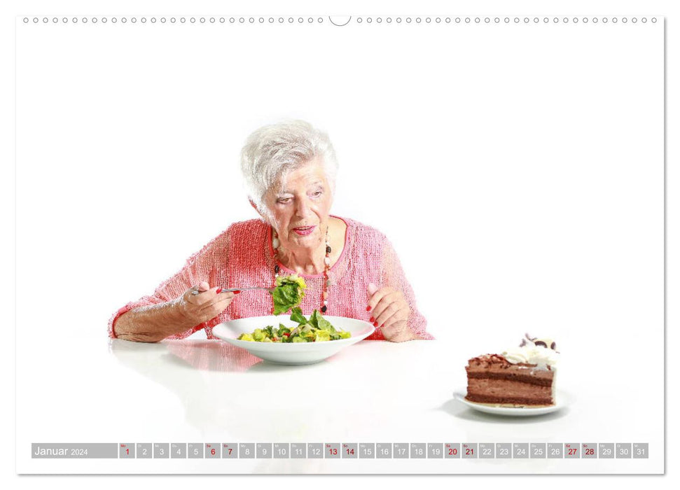 Beauty in old age - got a taste for it (CALVENDO Premium Wall Calendar 2024) 