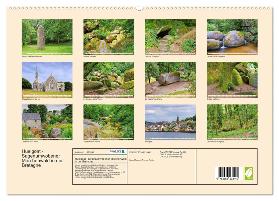 Huelgoat - Sagenumwobener Märchenwald in der Bretagne (CALVENDO Premium Wandkalender 2024)