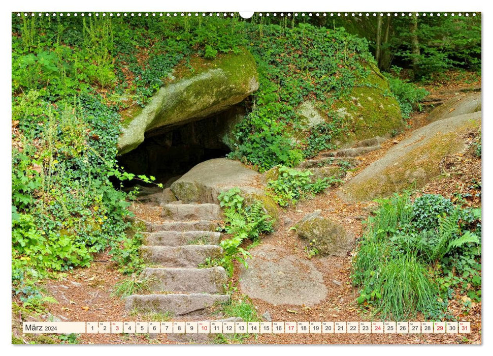 Huelgoat - legendary fairytale forest in Brittany (CALVENDO Premium Wall Calendar 2024) 